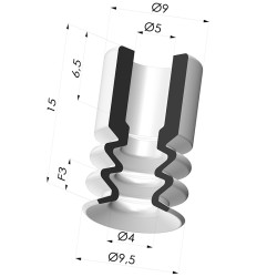 Ventouse 2.5 Soufflets Série 2 Ø 9.4MM