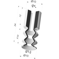Ventouse 2.5 Soufflets Série 2 Ø 10MM