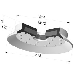 Ventouse Plate Série 7SB Ø 75MM