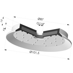 Ventouse Plate Série 7SB Ø 101.5MM