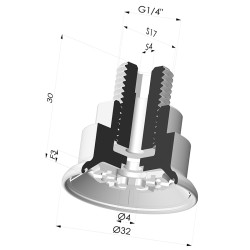 Ventouse Plate Série 7R Ø 32MM