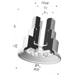 Ventouse Plate Série 7R Ø 32MM