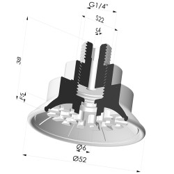 Ventouse Plate Série 7R Ø 52MM