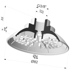 Ventouse Plate Série 7R Ø 82MM