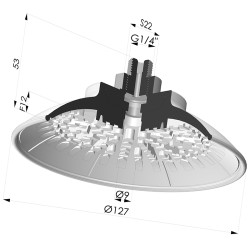 Ventouse Plate Série 7R Ø 127MM