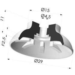 Ventouse Plate Série 7 Ø 29MM
