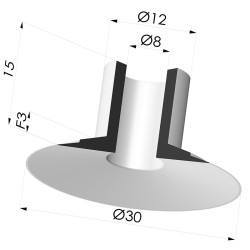 Ventouse Plate Série 7 Ø 30MM