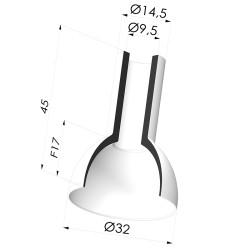 Ventouse Plate Série 7 Ø 32MM