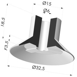 Ventouse Plate Série 7 Ø 34MM