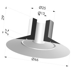 Ventouse Plate Série 7 Ø 65MM