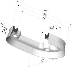 Ventouse Oblongue Série 4 97x65MM