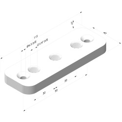 Plat de fixation pour caisson à vide série CVM