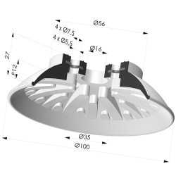 Ventouse Plate Série 94 Ø 100MM