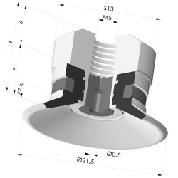 Ventouse Plate Série 9 Ø 21,5MM