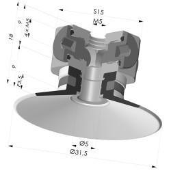 Ventouse Plate Série 9 Ø 31.5MM