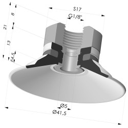 Ventouse Plate Série 9 Ø 41,5MM