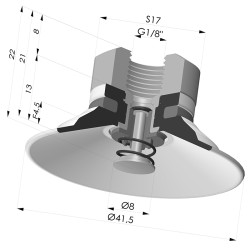 Ventouse Plate Série 9 Ø 41,5MM