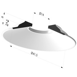 Ventouse Plate Série 9 Ø 41,5MM - Tôlerie