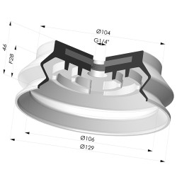 Ventosa 1.5 Fole Série 8SB Ø 125 mm