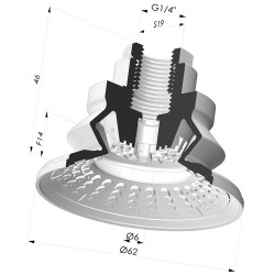 Ventosa 1.5 Fole Série 8R Ø 62MM