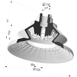 Ventosa 1.5 Fole Série 8R Ø 103 mm
