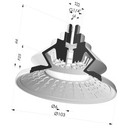 Ventosa 1.5 Fole Série 8R Ø 103 mm