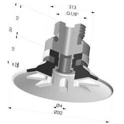 Ventouse Plate Série 90 Ø 31,8MM