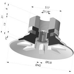 Ventouse Plate Série 90 Ø 42,3MM
