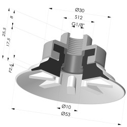 Ventouse Plate Série 90 Ø 53MM