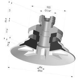 Ventouse Plate Série 90 Ø 53MM