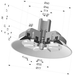 Ventouse Plate Série 90 Ø 75MM