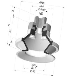 Ventosa 1.5 Fole Série 91 Ø 31,8 mm