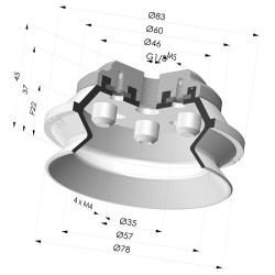 Ventosa 1.5 Fole Série 91 Ø 75MM