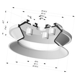 Ventosa 1.5 Fole Série 91 Ø 159,5 mm