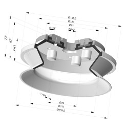 Ventosa 1.5 Fole Série 91 Ø 159,5 mm