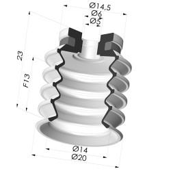 Ventouse 4.5 Soufflets Série 92 Ø 20MM