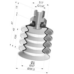 Ventouse 4.5 Soufflets Série 92 Ø 40MM