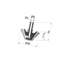 Tête d'Aspiration Coupelle Série TAC - Øext 38MM