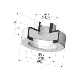 Inserto fêmea crimpado 1/8G