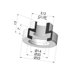 Inserto fêmea crimpado 1/8G