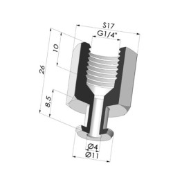 Insert Démontable Femelle 1/4G