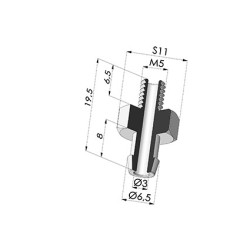 Insert Démontable Mâle M5