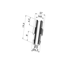 Insert Démontable Mâle M6