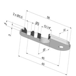Plaquette pour Ventouse Série 4BO