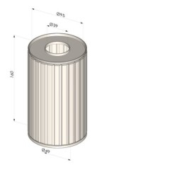 Cartouche pour Filtre FV 50 - Øext 95MM