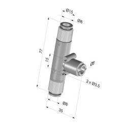 Venturi de Estágio Único Série VMT - 91% de Vácuo
