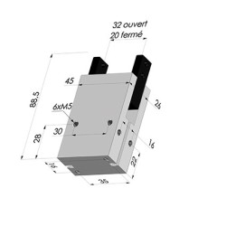 Pince Serrage Parallèle Série NOV DP - Double effet