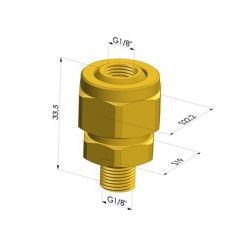 Rotule Série RO - Mâle G1/8" - Femelle G1/8"
