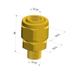 Rotule Série RO - Mâle G1/4" / Femelle G1/4"