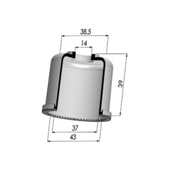 Membrane - Øext 43MM - Øint 37MM - H 39MM